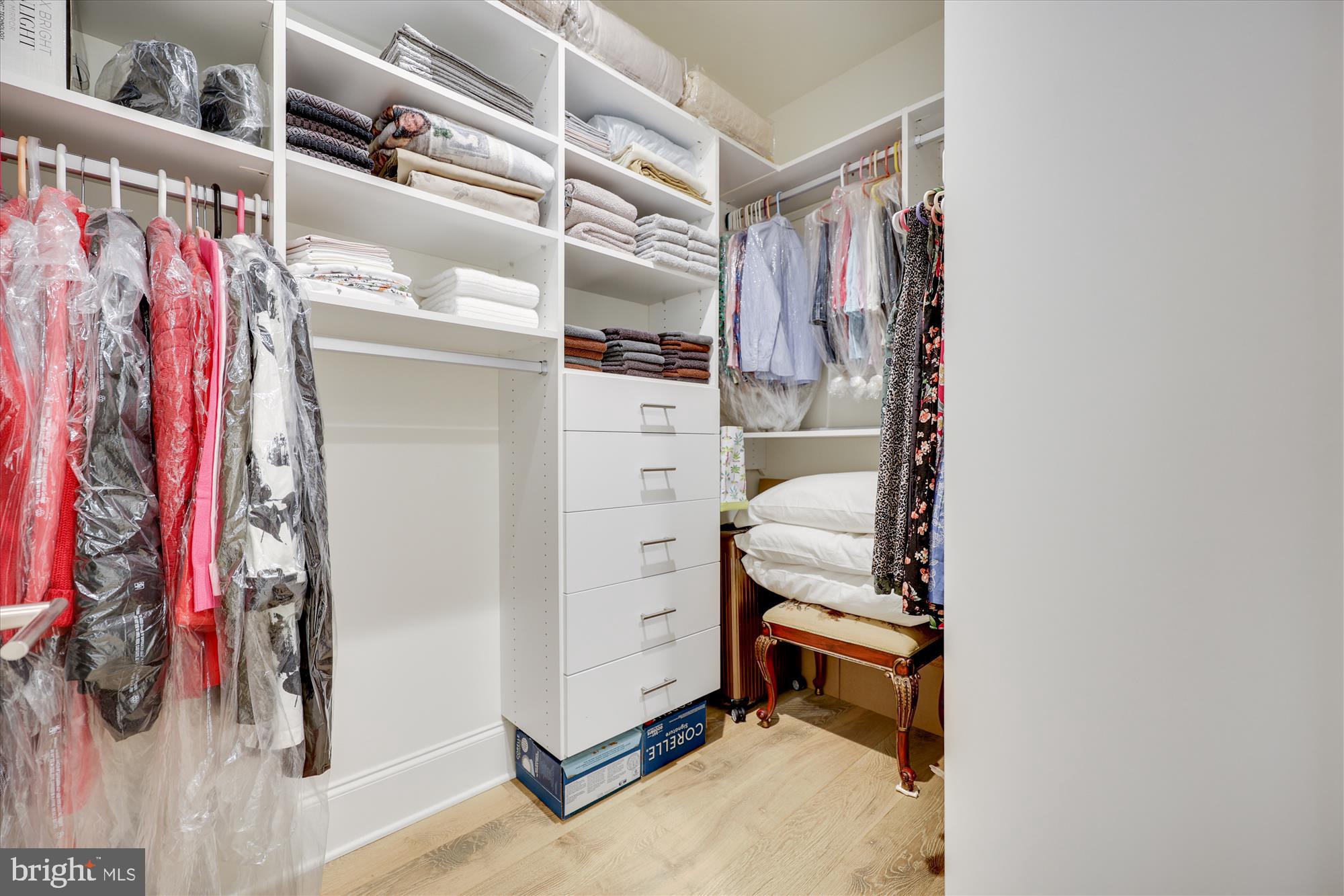 8121 River Road, Unit 451 Bethesda, MD 20817 - Photo 71 of 94 a view of walk in closet with clothes and shoes