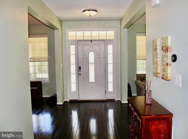 a front view of a house with entryway