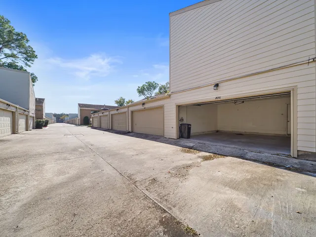 a view of garage with furniture