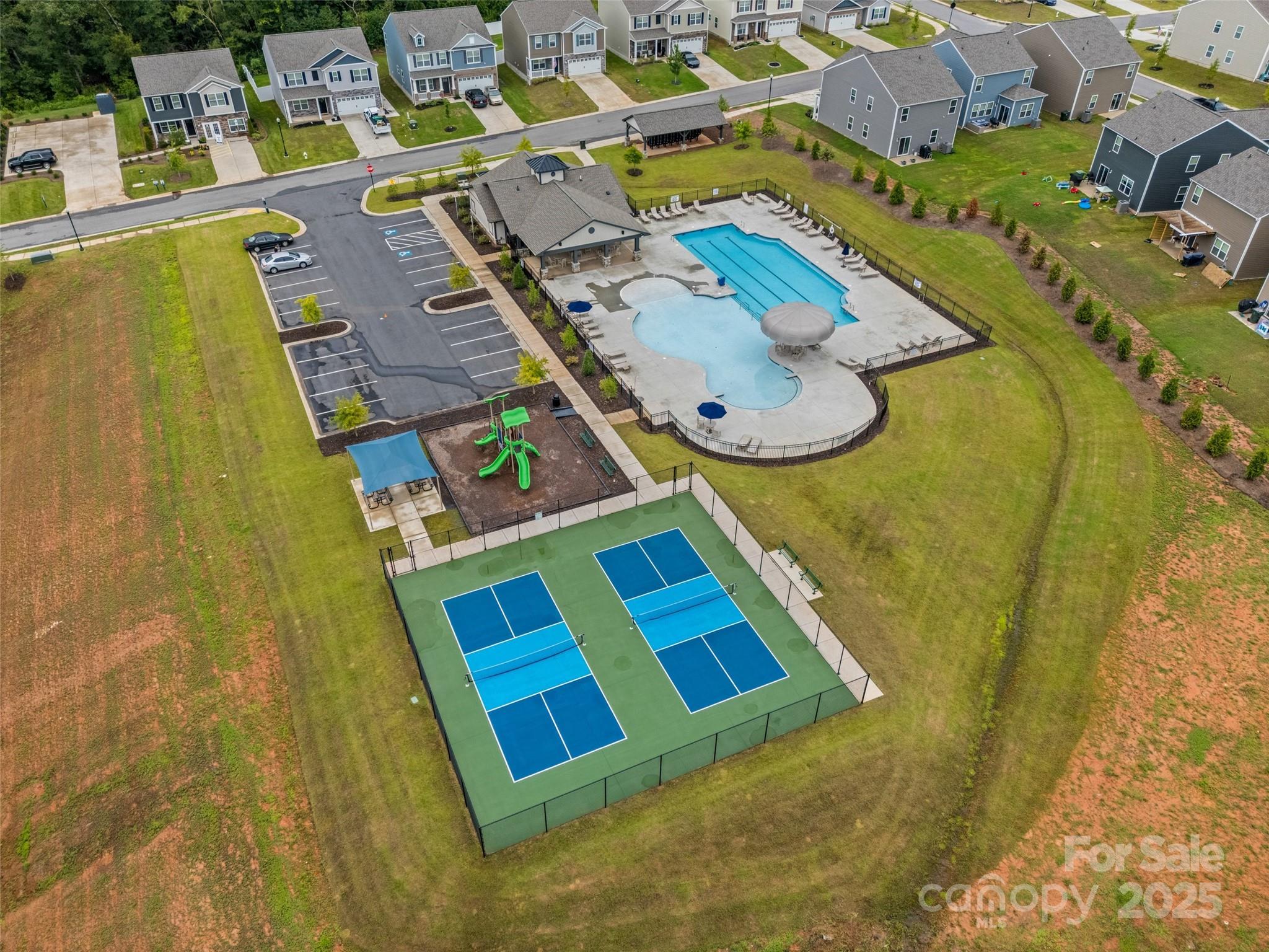 1219 Rutherford Street York, SC 29745 - Photo 32 of 38 an aerial view of residential house with pool