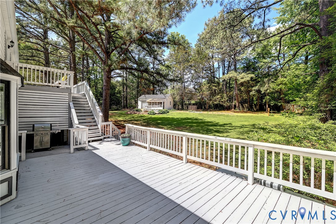 5201 Stone Horse Road Glen Allen, VA 23059 - Photo 43 of 54 a view of a deck with couches wooden floor and fence