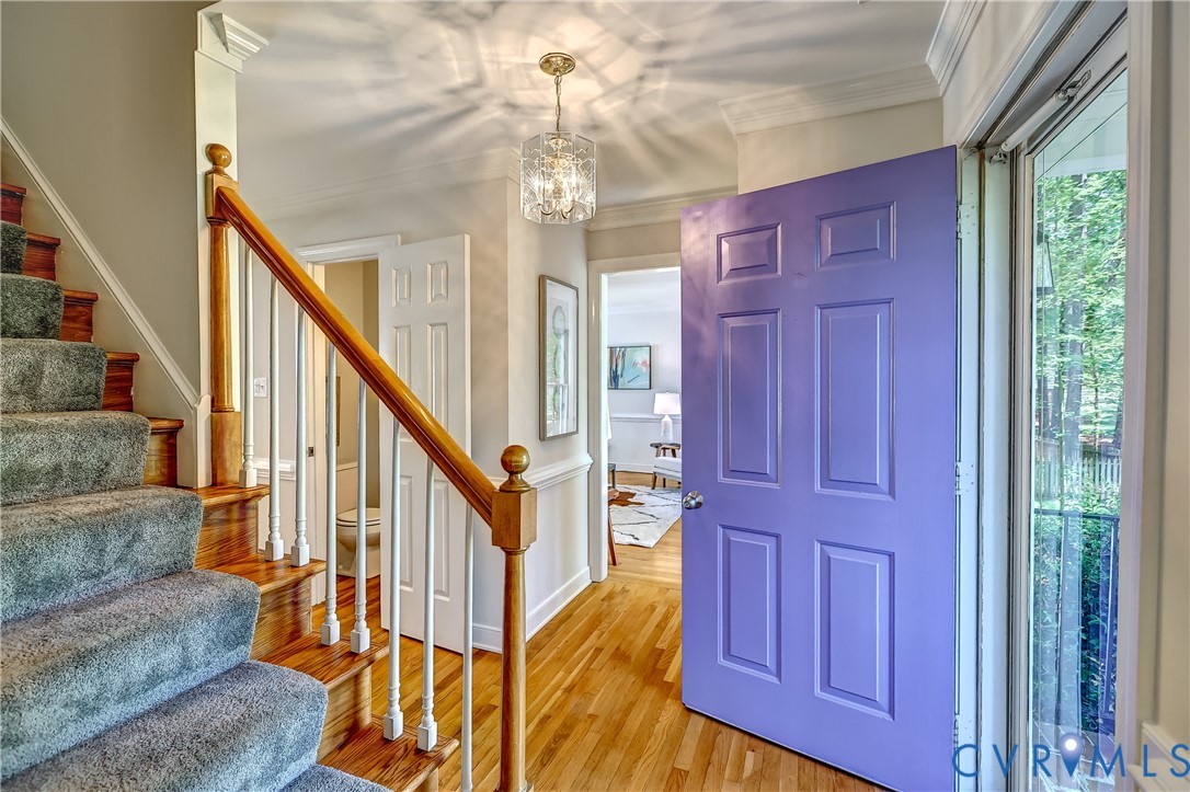 5201 Stone Horse Road Glen Allen, VA 23059 - Photo 7 of 54 a view of entryway and hall with wooden floor