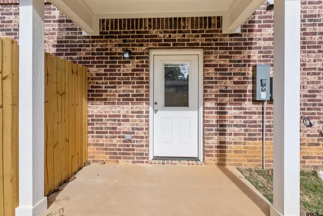 a view of front door of house