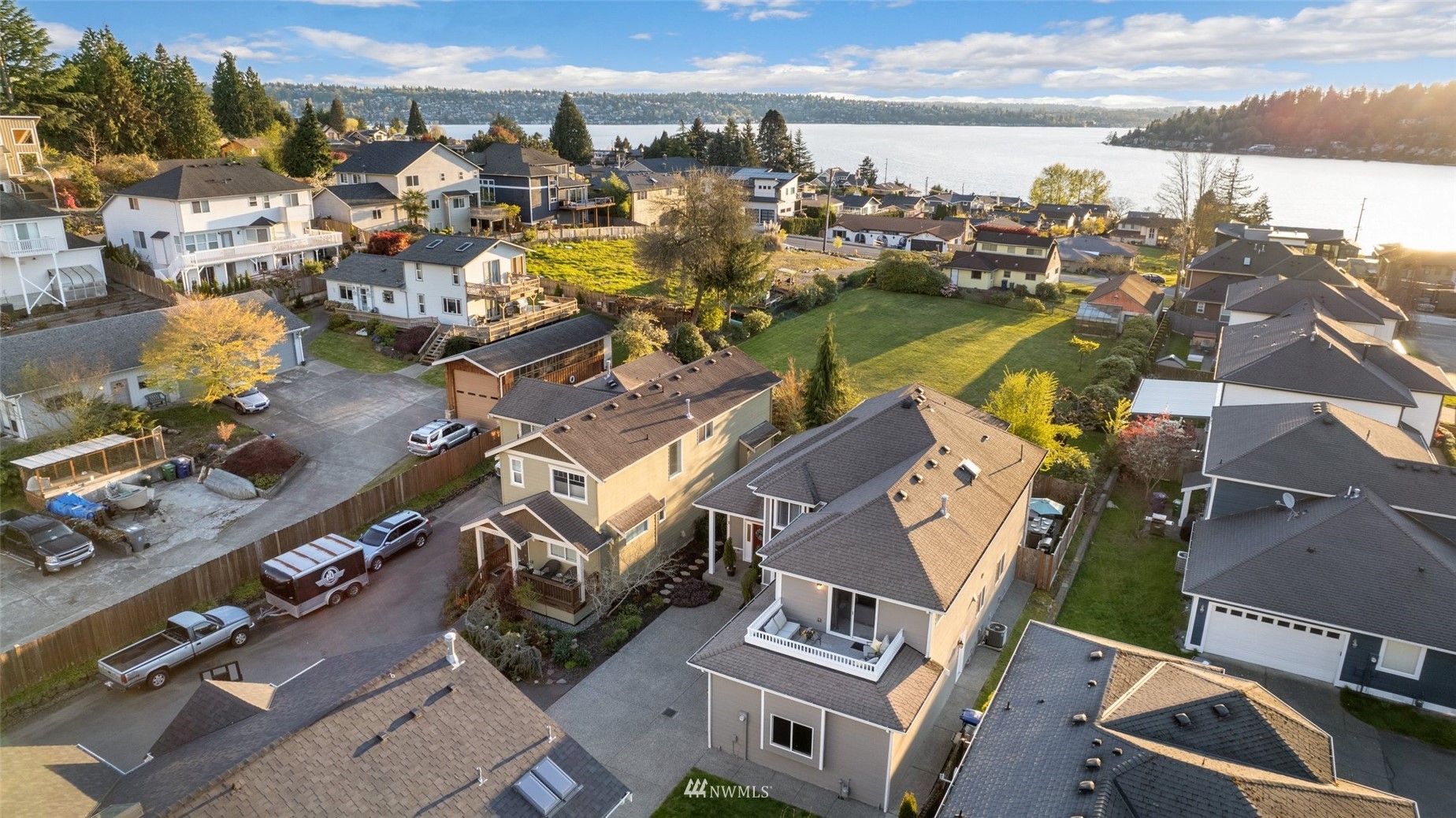 1328 North 39th Street Renton, WA 98056 - Photo 3 of 40 an aerial view of a residential building with outdoor space