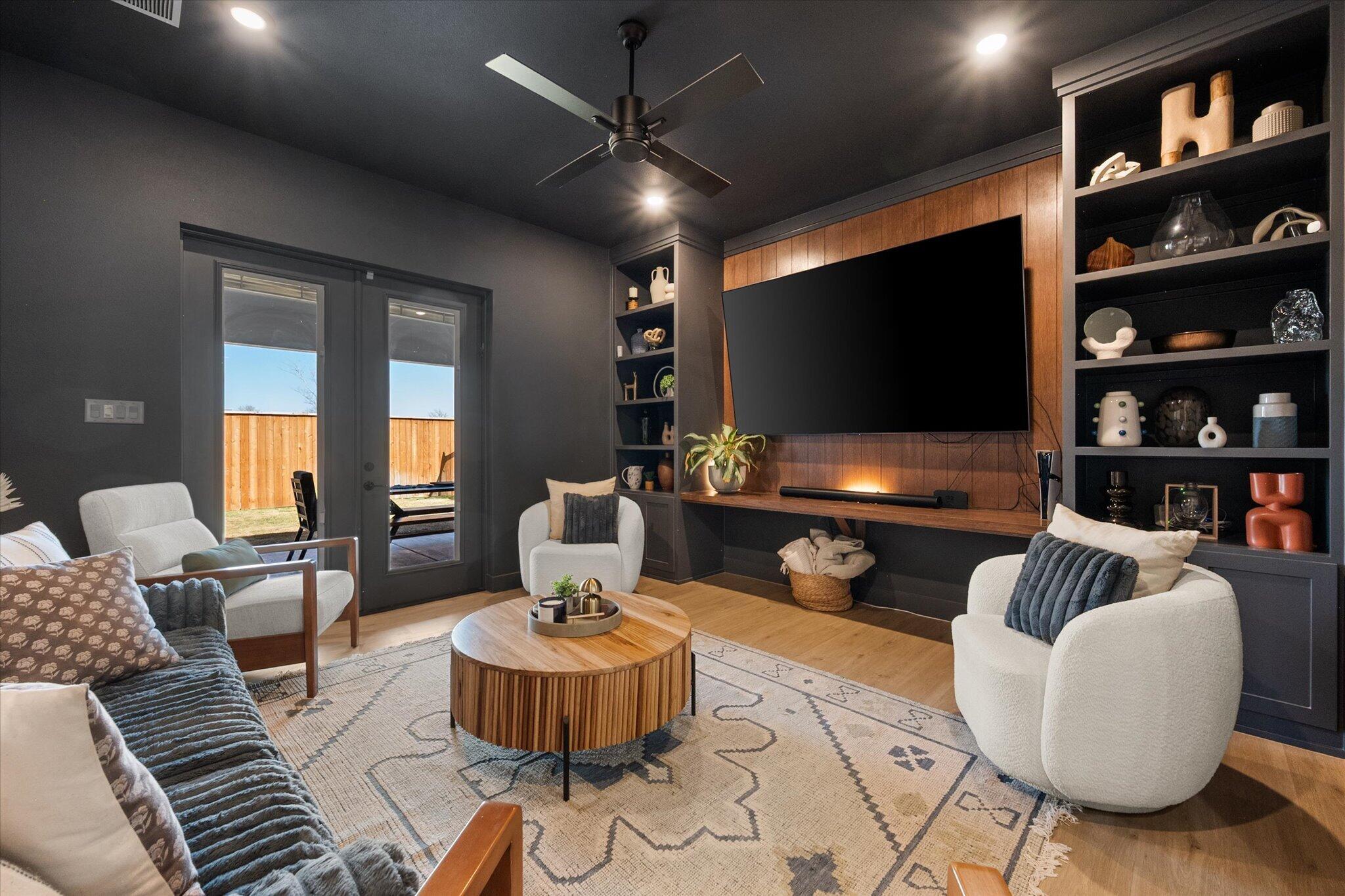4026 136th Street Lubbock, TX 79423 - Photo 18 of 40 a living room with furniture and a flat screen tv