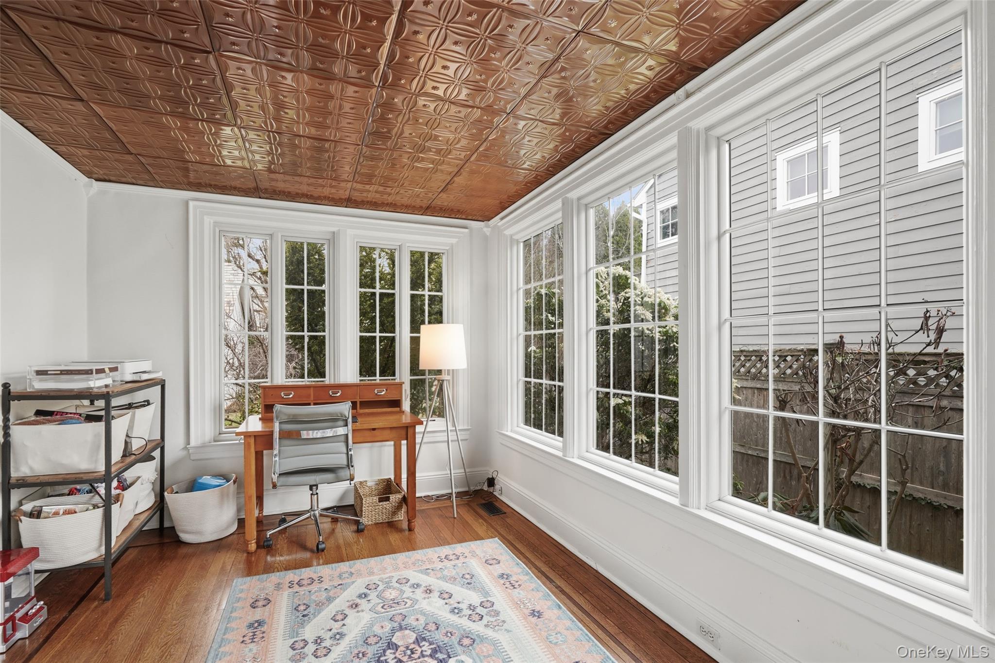 22 Brookdale Place Rye, NY 10580 - Photo 7 of 28 Sun room/Office/Den with copper-like ceiling and beautiful exposures