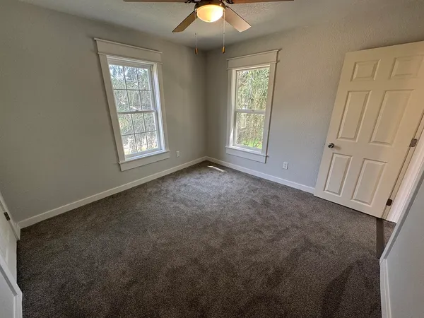 an empty room with a window