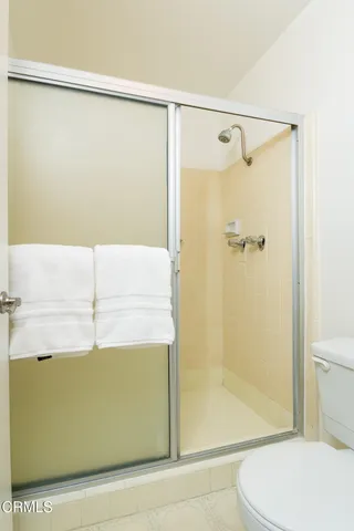 a view of a building with sitting area