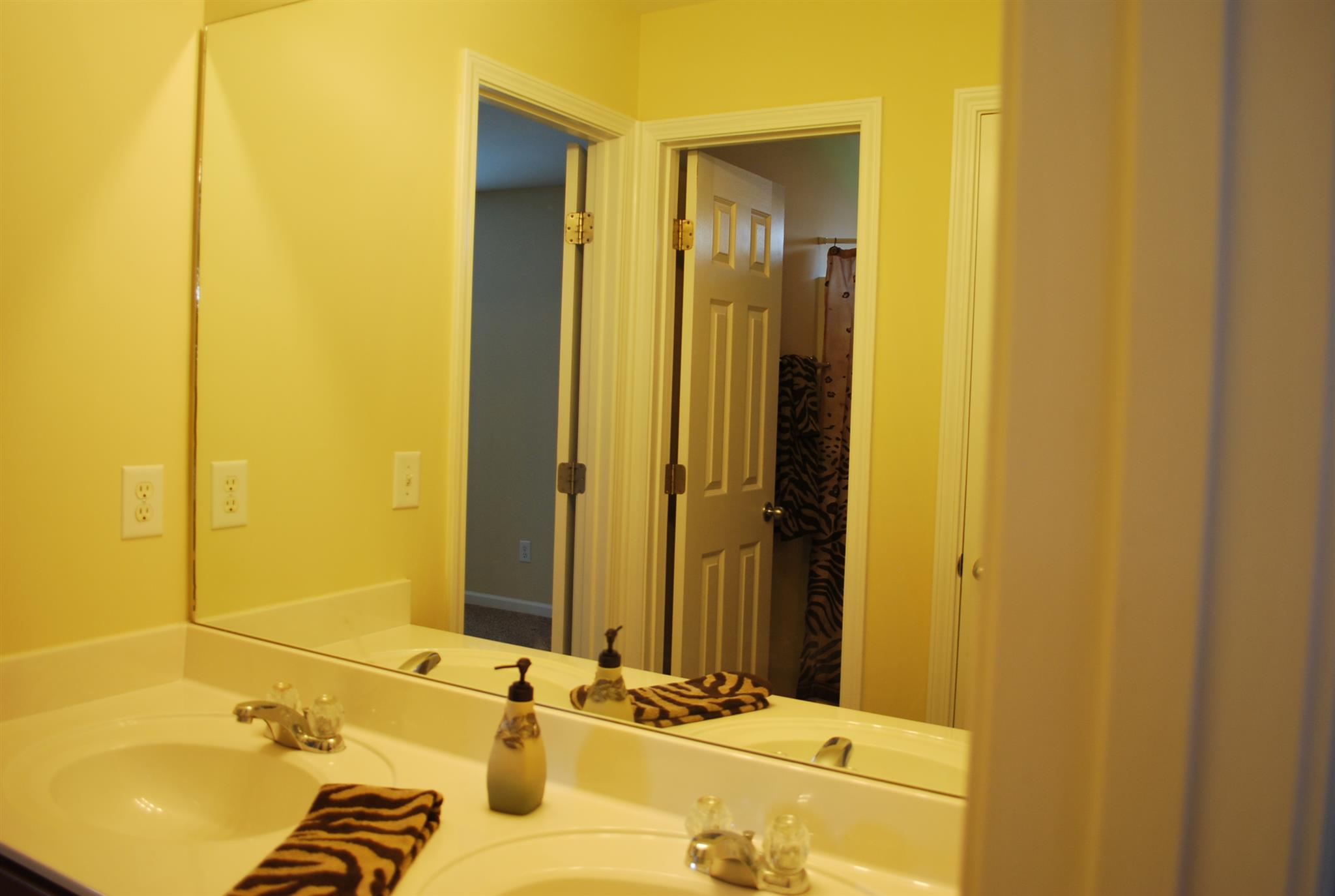 2016 Brewster Drive Franklin, TN 37067 - Photo 20 of 30 a bathroom with a double vanity sink and a mirror