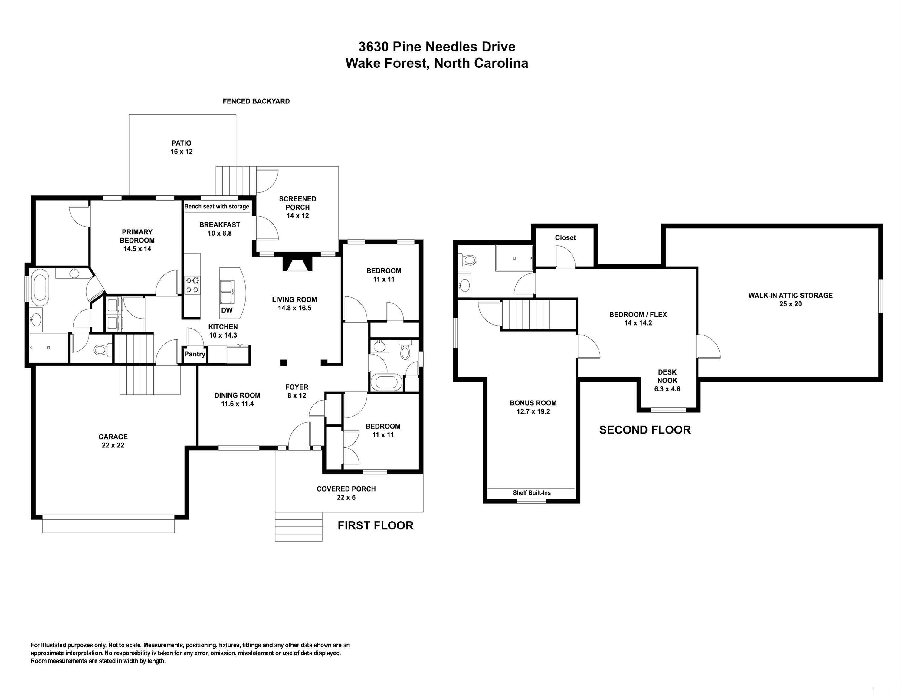 3630 Pine Needles Drive Wake Forest, NC 27587 - Photo 47 of 47 a picture of a floor plan
