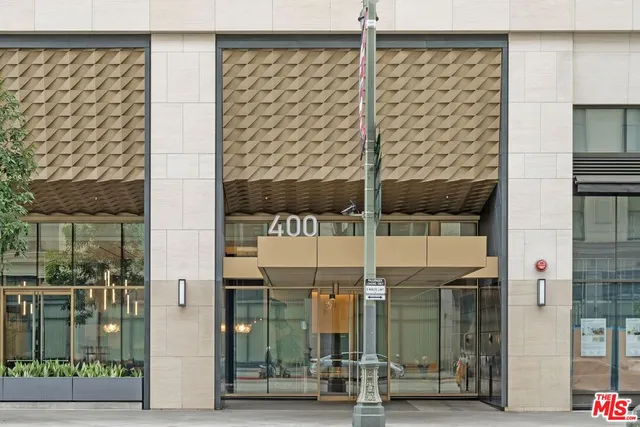 a front view of a building with a shower