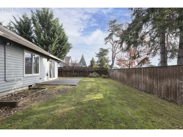 a backyard of a house