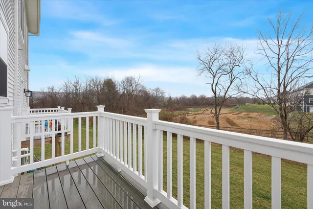 a view of a wooden roof deck