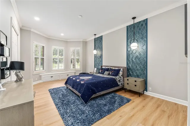 a view of a tree in a yard