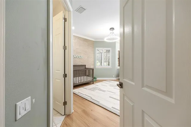 a view of a lake with a big yard