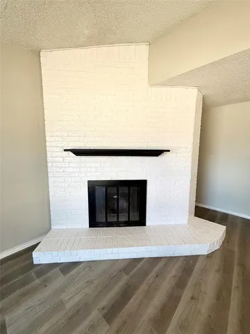 a view of a fireplace in a room