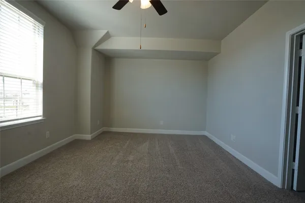 an empty room with a window
