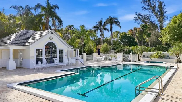 a view of a lake with a city