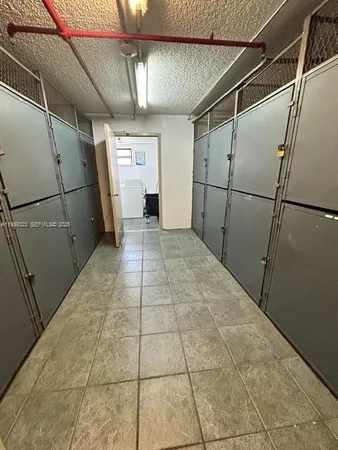 a view of a garage