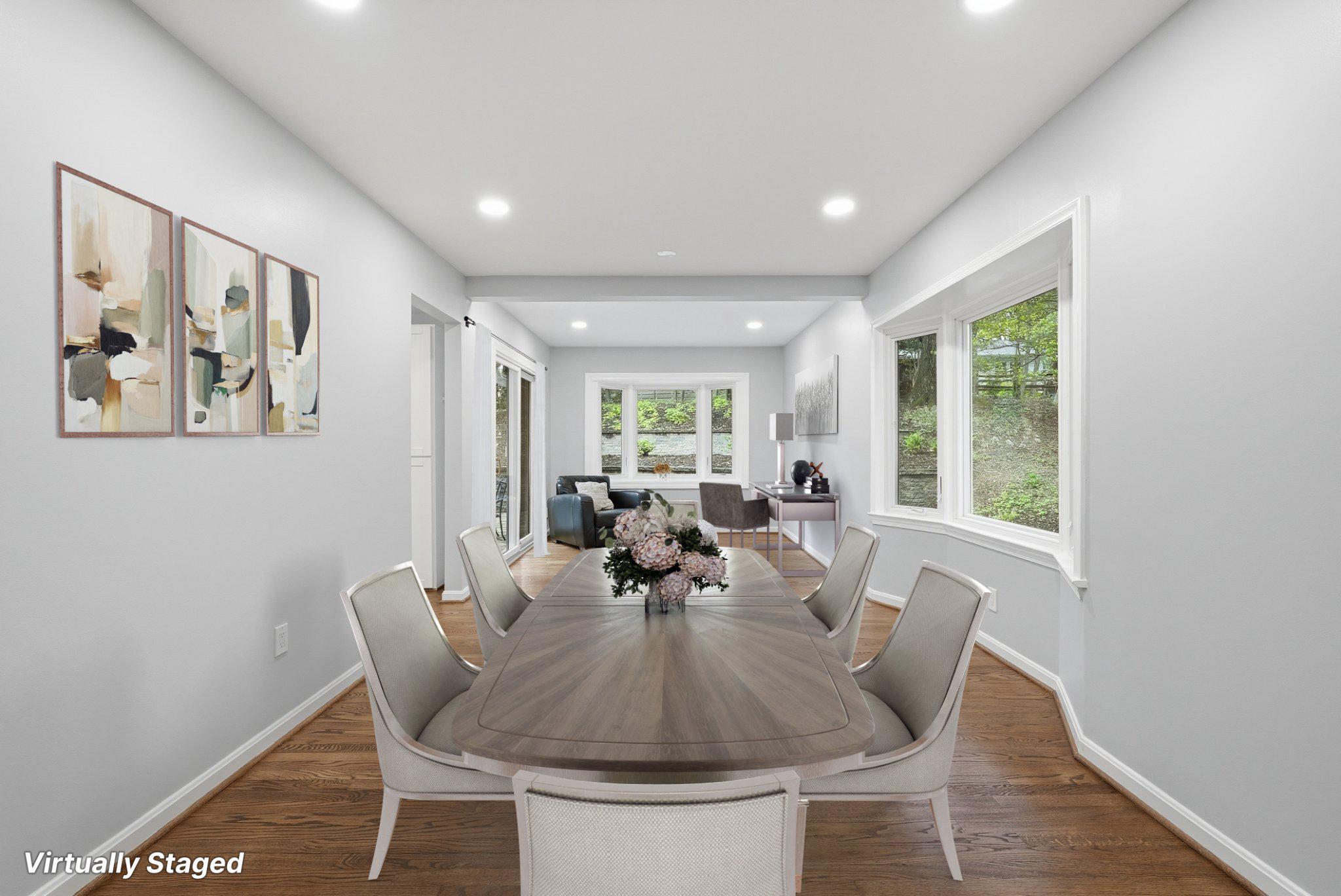 9523 Rockport Road Vienna, VA 22180 - Photo 7 of 53 Living Room leads to huge formal Dining Room!