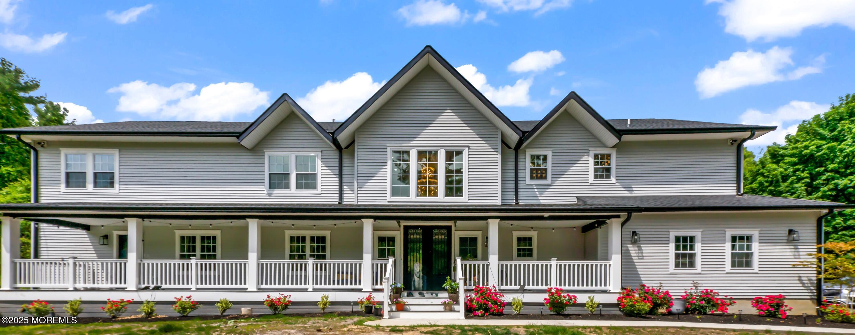 a front view of house with an window