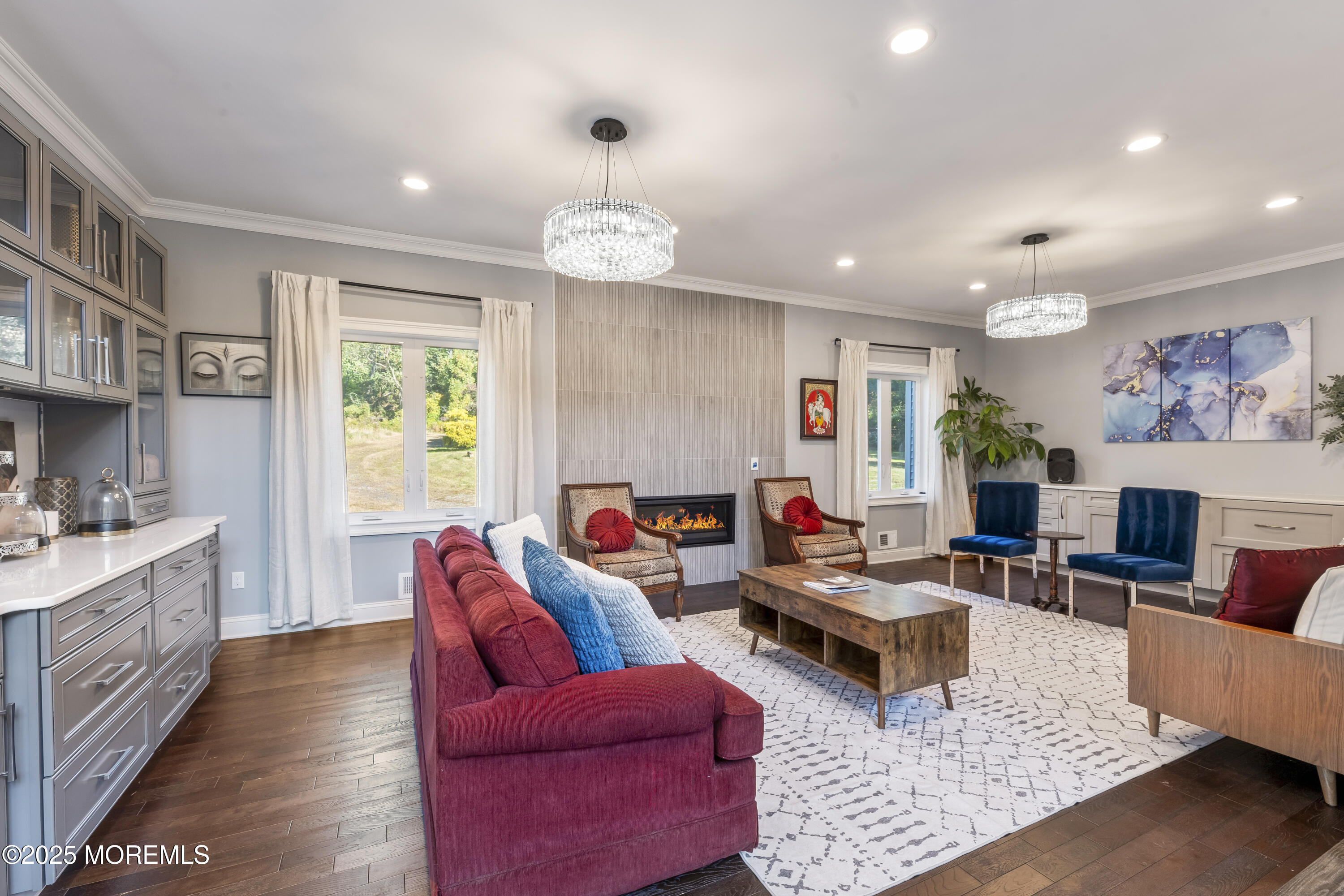 832 Holmdel Road Holmdel, NJ 07733 - Photo 21 of 44 a living room with furniture kitchen view and a large window