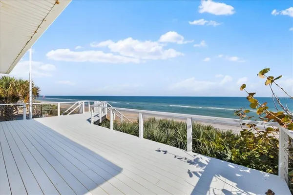 a view of balcony with hardwood