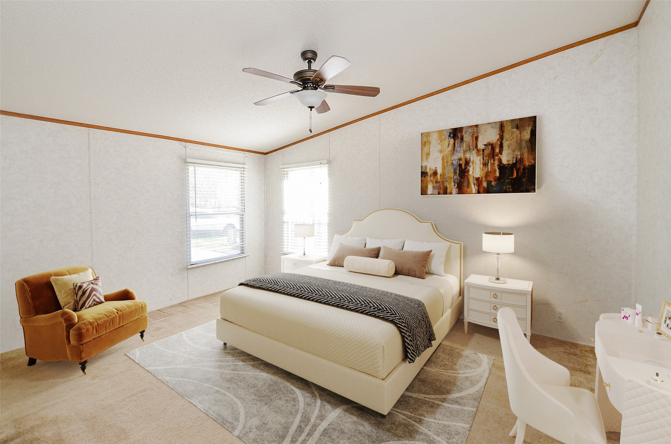 5440 7th Street Sheridan, TX 77475 - Photo 22 of 37 a bed room with a bed and a couch