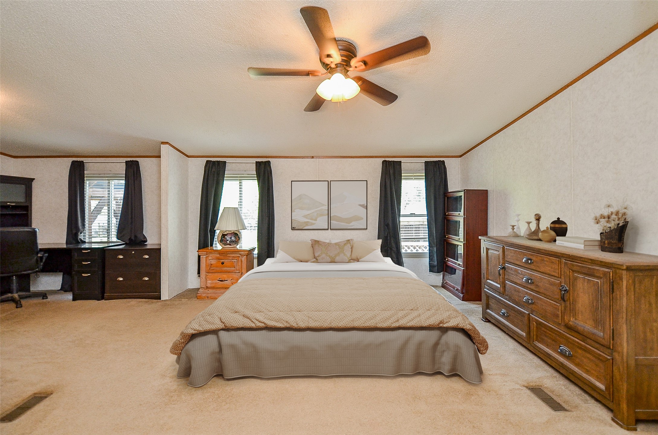 5440 7th Street Sheridan, TX 77475 - Photo 6 of 37 a spacious bedroom with a large bed and a dresser