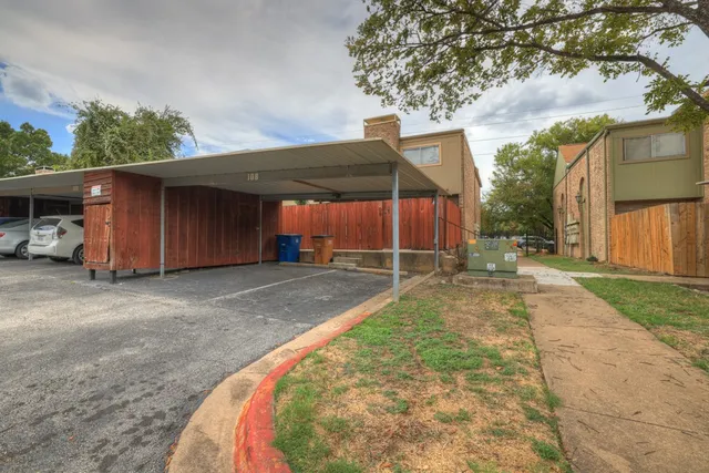 a view of backyard with green space