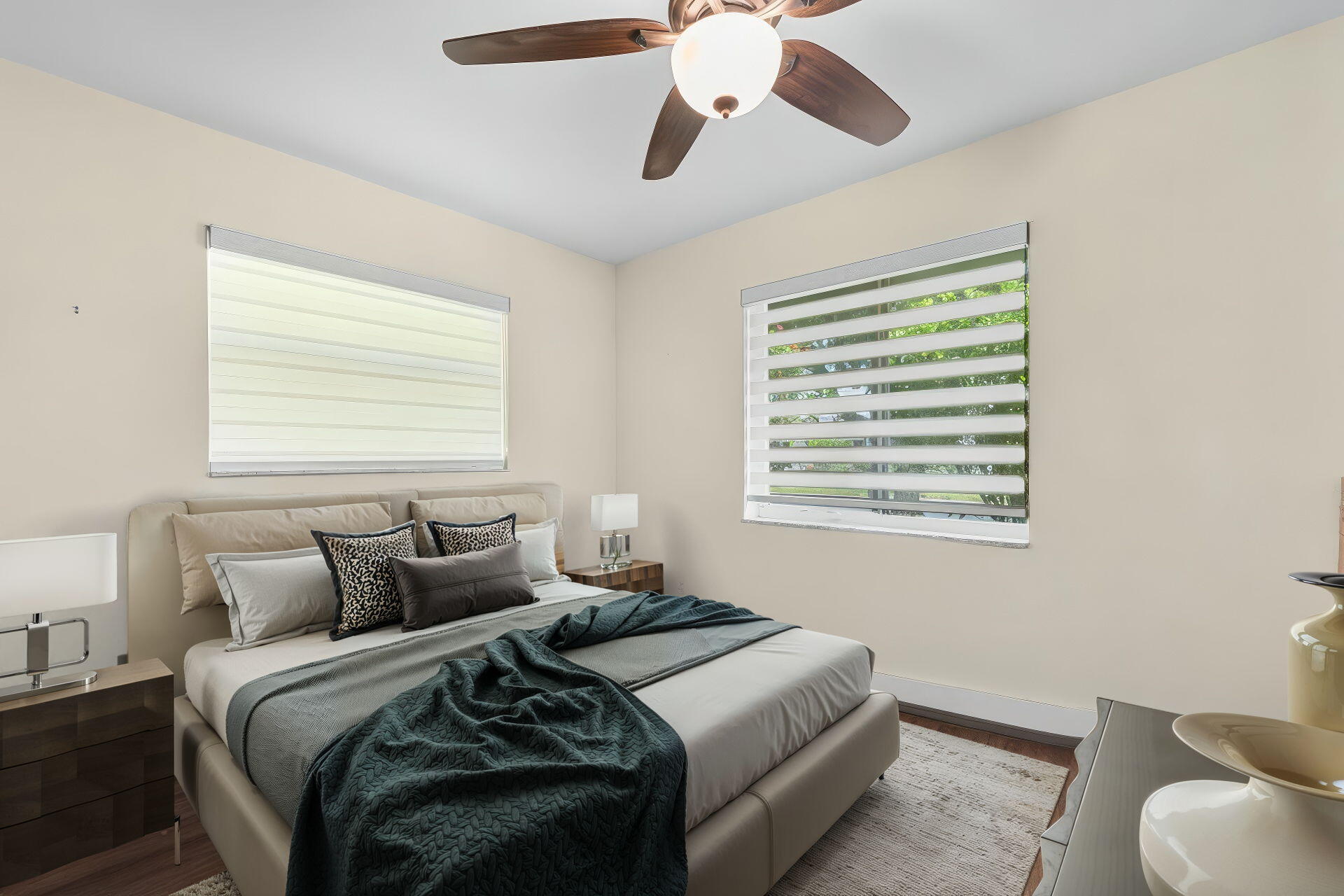 2529 Northwest 32nd Street Boca Raton, FL 33434 - Photo 8 of 19 a bedroom with a bed and wooden floor