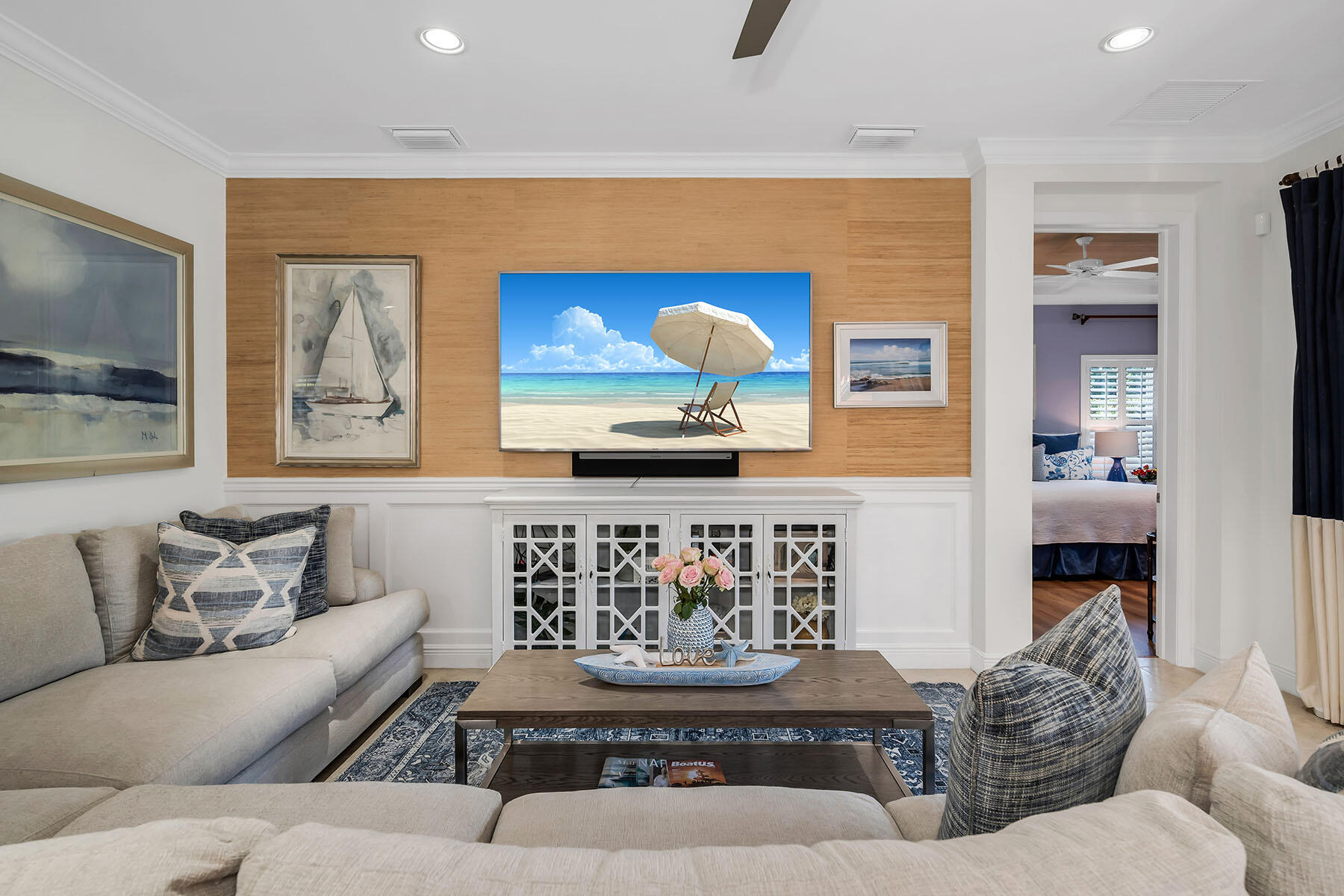 3783 Canopy Circle Naples, FL 34120 - Photo 4 of 39 a living room with furniture and a flat screen tv