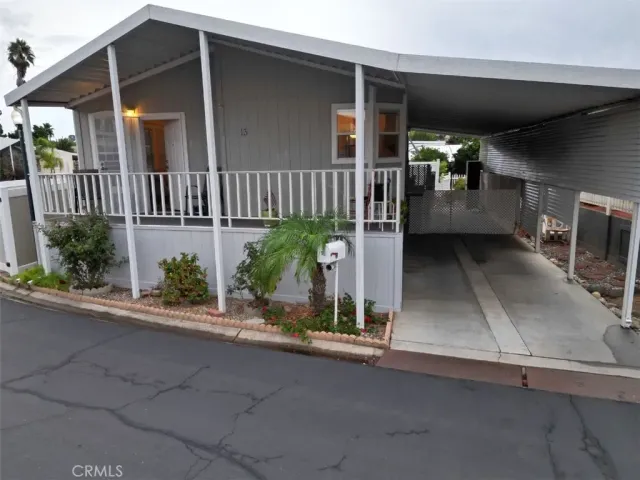 front view of a house with a porch