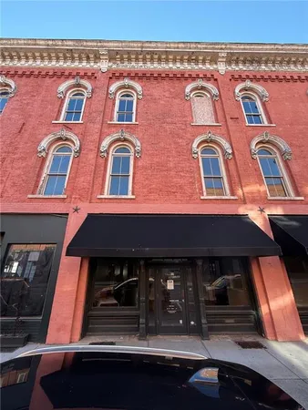 a front view of a building