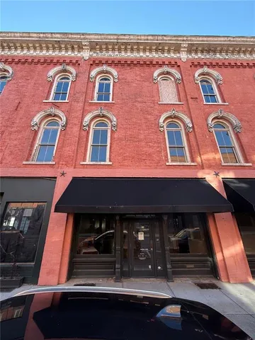 a front view of a building