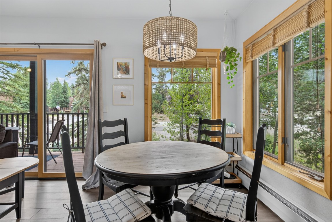 260 Ski Hill Road, Unit 6 Breckenridge, CO 80424 - Photo 11 of 25 Dining area with plenty of windows and sliding door