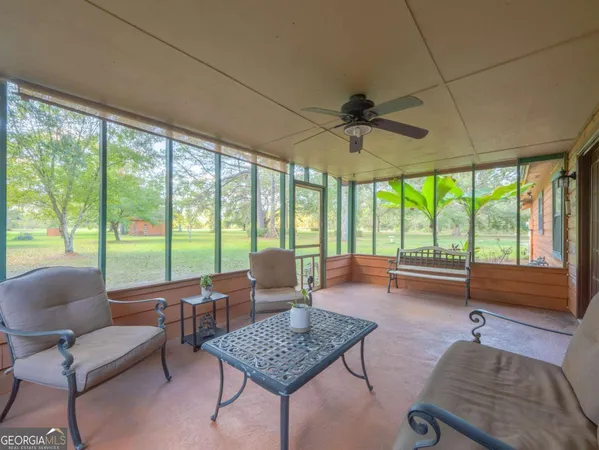 a view of an ocean and a mountain