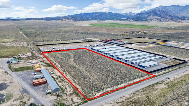 727 South Allens Rnch Road, Unit 8 Fairfield, UT 84013 - Photo 16 of 16 Aerial view of property's location with property parcel outlined and a mountain backdrop
