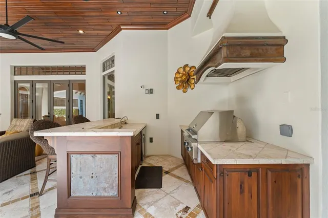 a view of a trees with a yard