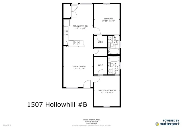 $1,100 | 1507 Hollow Hill Drive, Unit A, Bryan, TX 77802