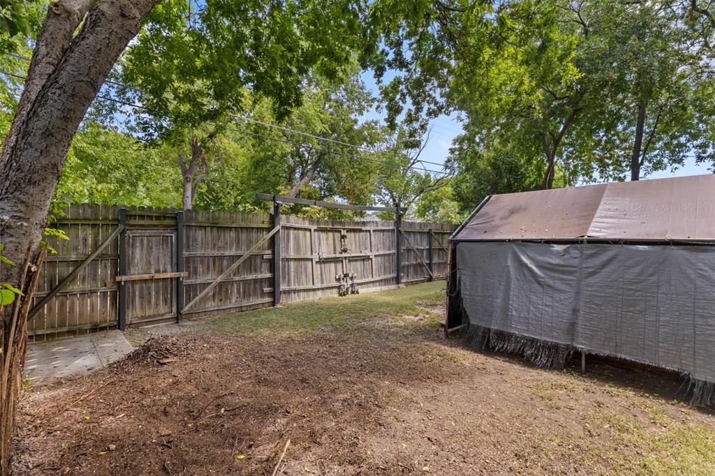 1703 Brandon Street Dallas, TX 75208 - Photo 16 of 16 a view of a backyard with a tree