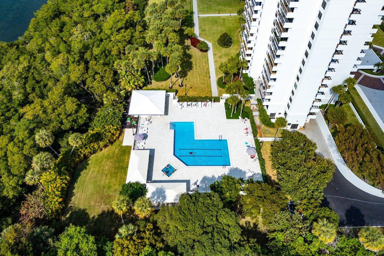 2001 North Ocean Boulevard, Unit 502 Boca Raton, FL 33431 - Photo 52 of 67 an aerial view of a house with swimming pool
