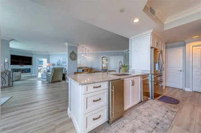 a view of a chairs and table in patio