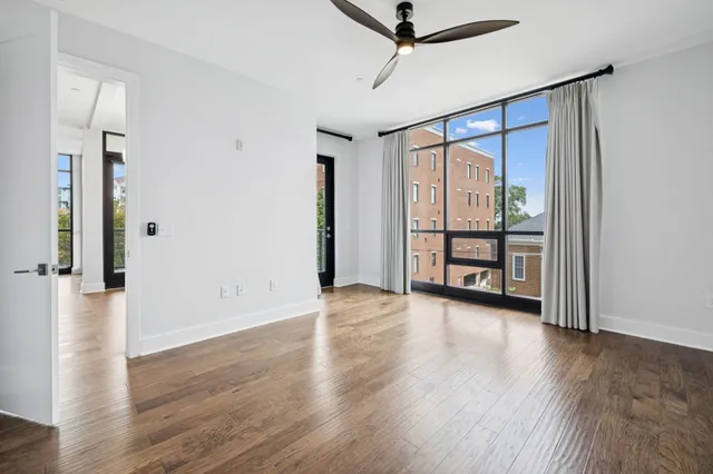 a bathroom with a bathtub and shower