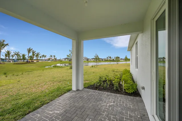 a view of a lake from a balcony