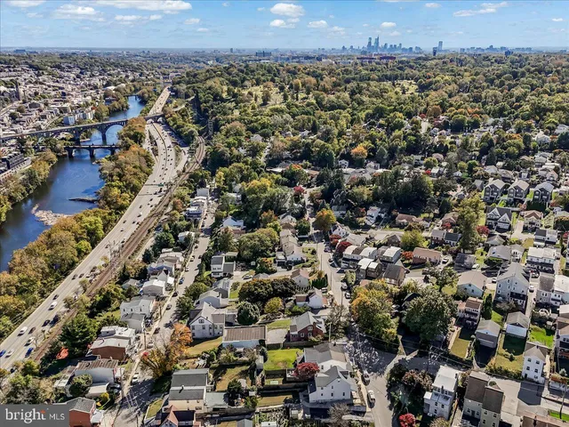 an aerial view of a city