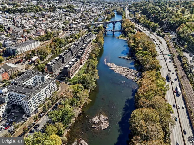 an aerial view of a city