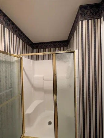 a close view of a bathroom