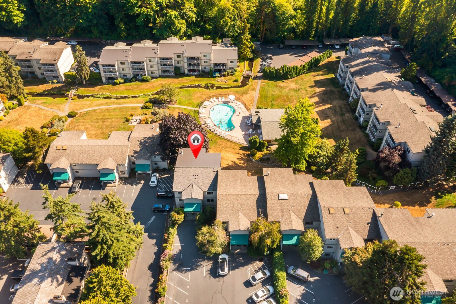 13279 15th Avenue Northeast, Unit B20 Seattle, WA 98125 - Photo 27 of 32 an aerial view of residential houses with outdoor space