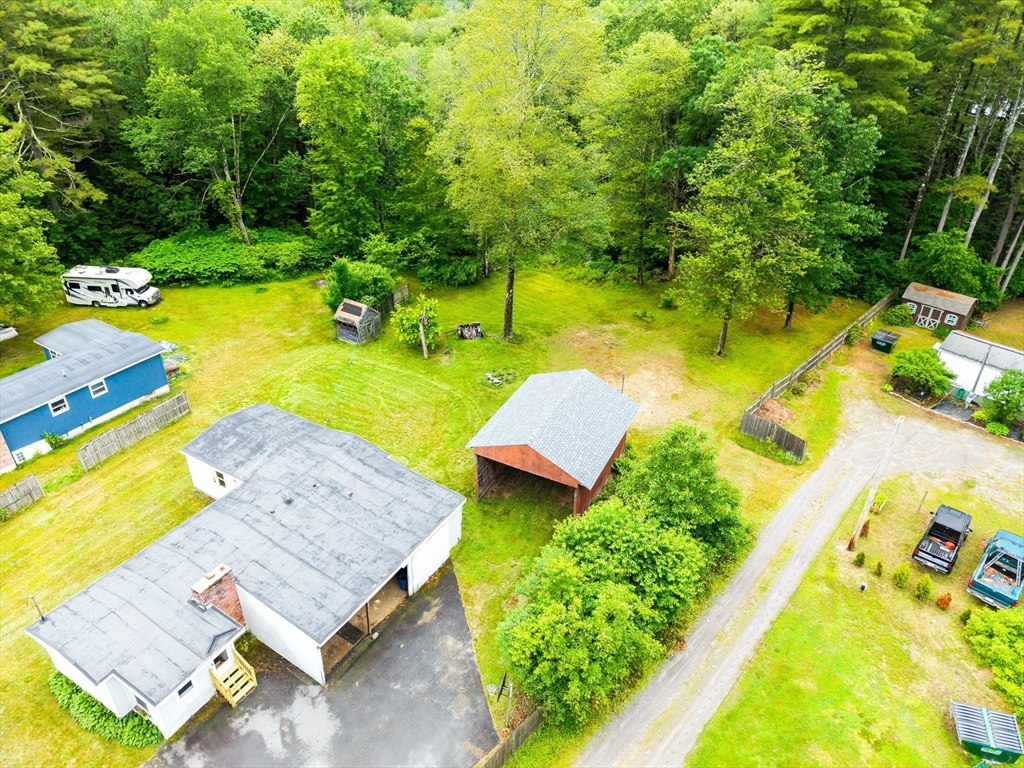 24 Horton Road Orange, MA 01364 - Photo 29 of 32 an aerial view of a house with swimming pool garden and patio